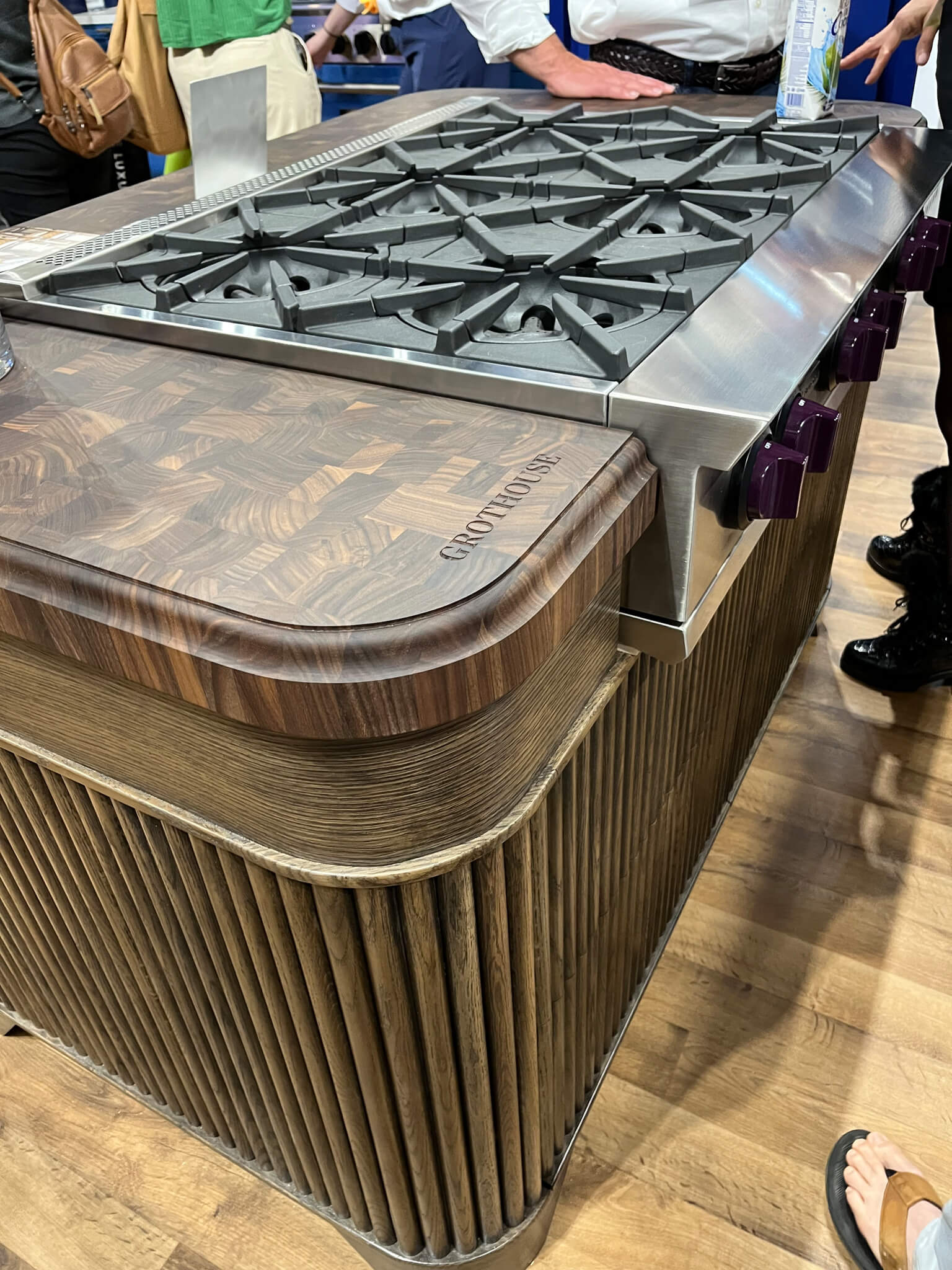KBIS bluestar village handcrafted end grain walnut countertop