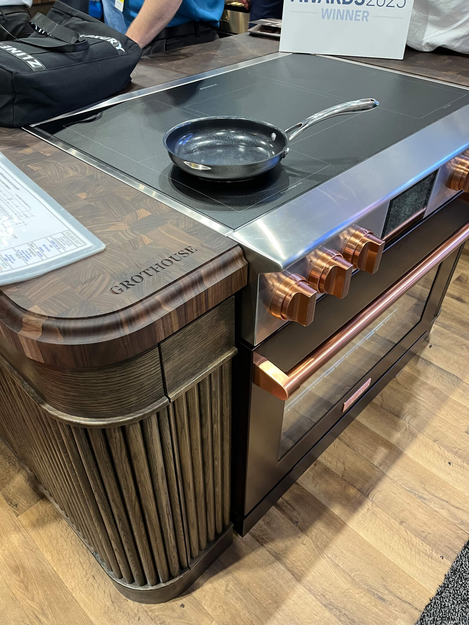 KBIS bluestar village handcrafted end grain walnut countertop