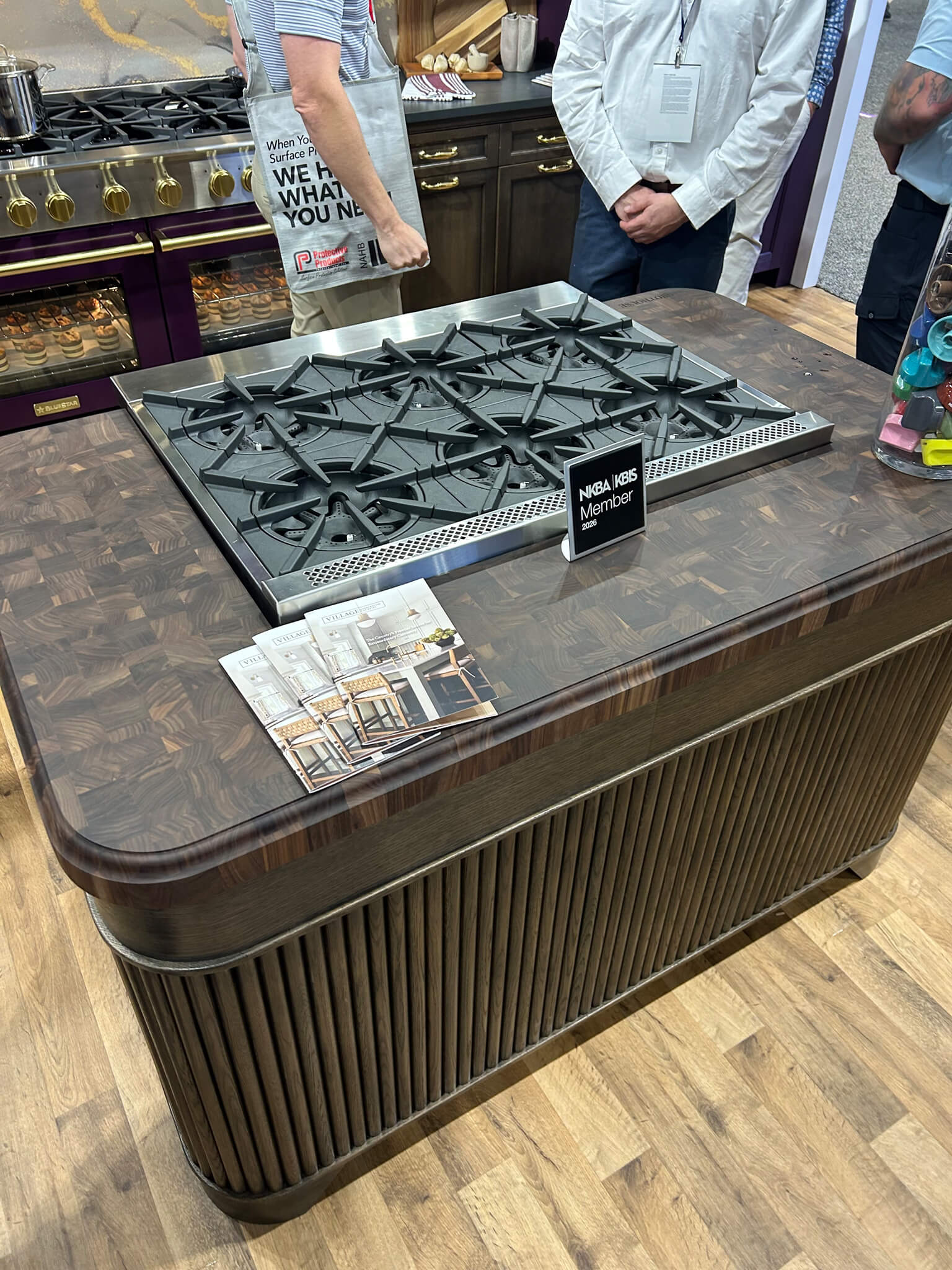 KBIS bluestar village handcrafted end grain walnut countertop
