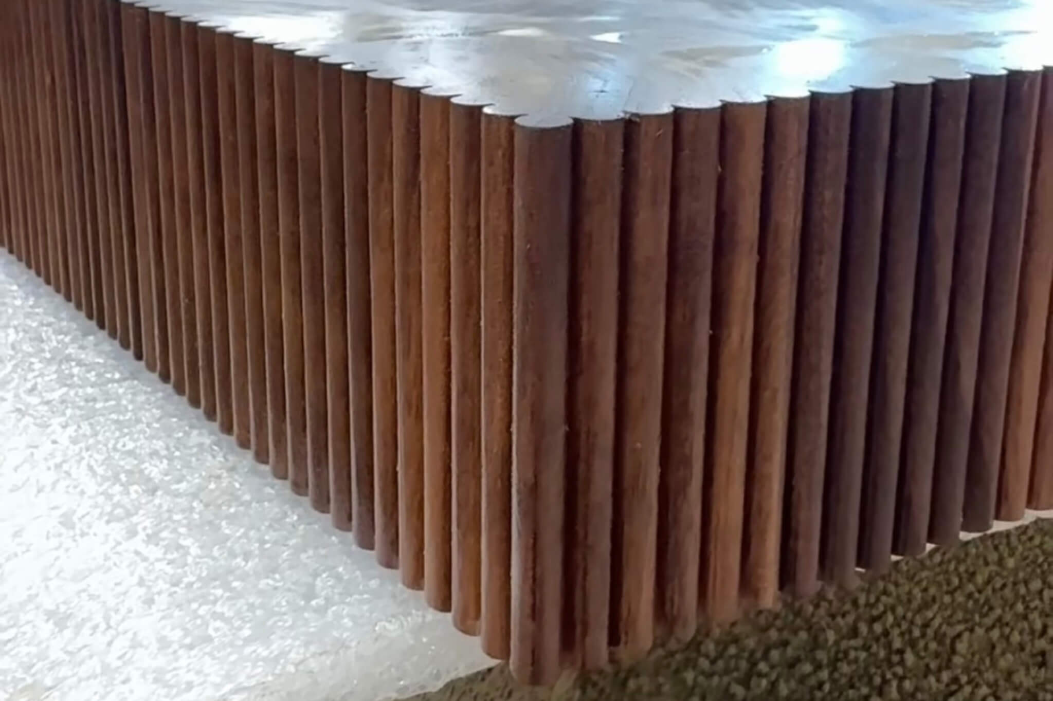 Walnut end grain butcher block vertical edge profile (3)